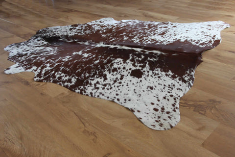 Dark Caramel Tan Speckled Cowhide Rug