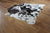 Dark Brown and Cream Cowhide Rug