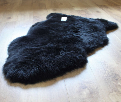 Black Premium Sheepskin Rug Grade A