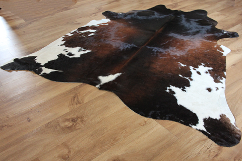 Natural Cowhide Rich Dark Brown Lustre Rug